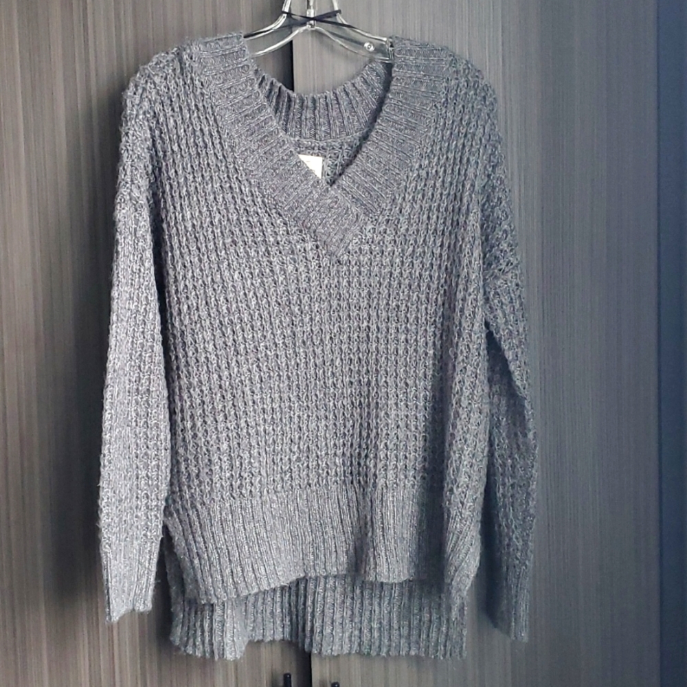 Hollister V-Neck Waffle Sweater